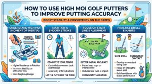 high MOI golf putter perimeter weighting design for improved stability